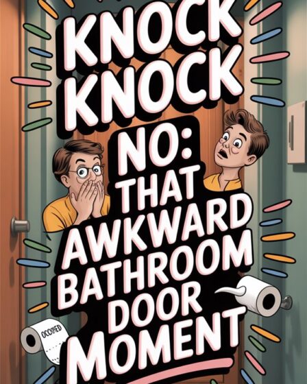 bathroom door knock embarrassment