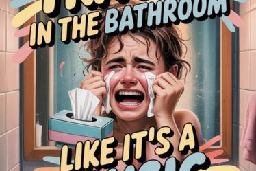 crying in bathroom alone