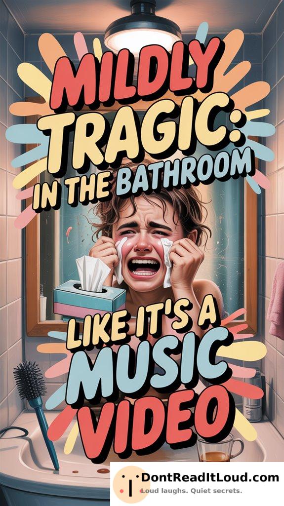 crying in bathroom alone