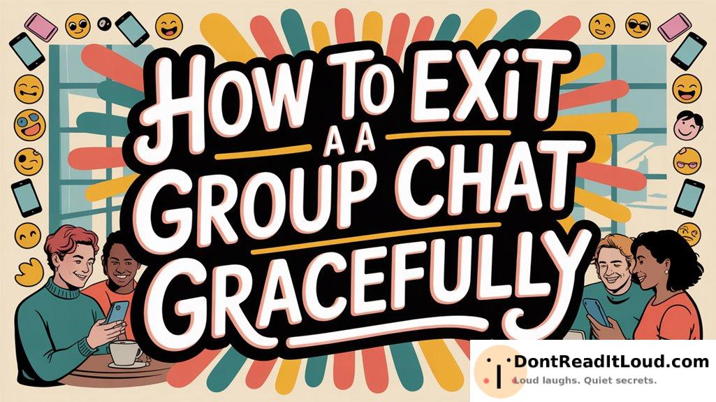 exit group chat politely