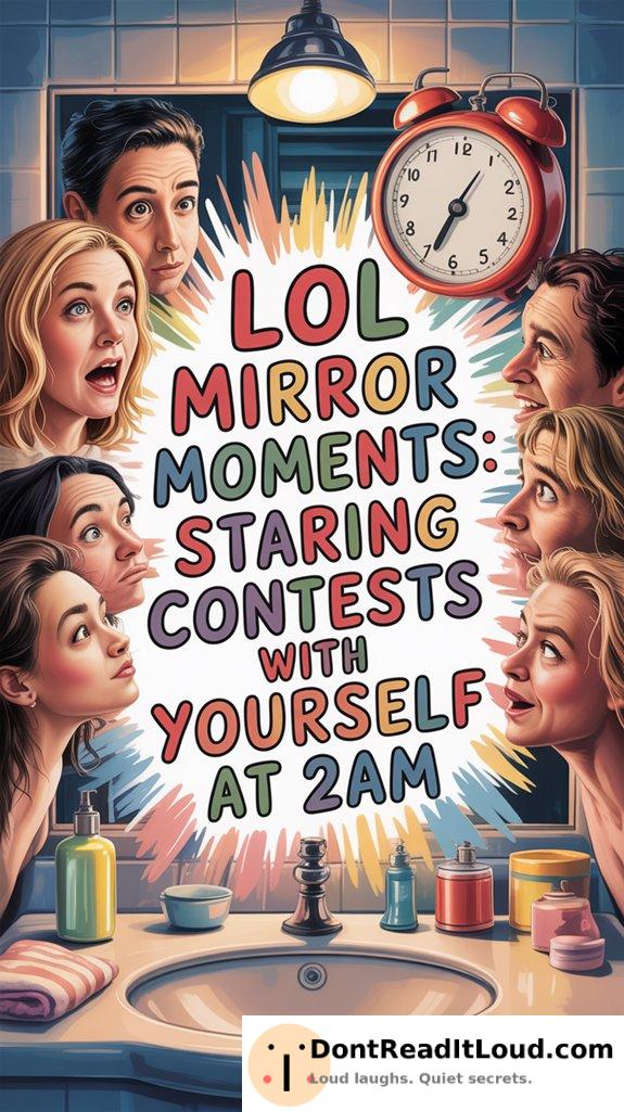 late night mirror staring