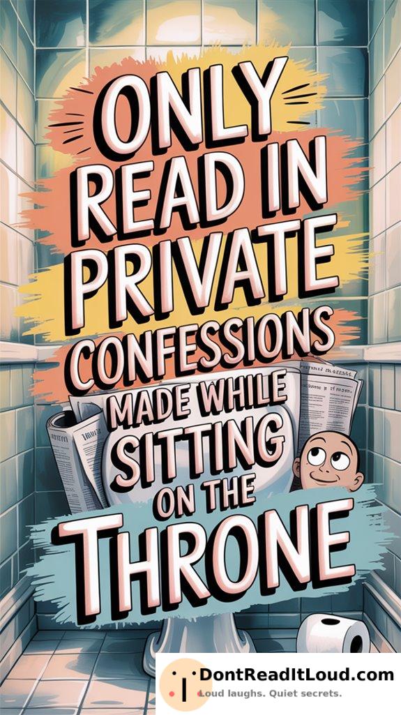 private bathroom confession moments