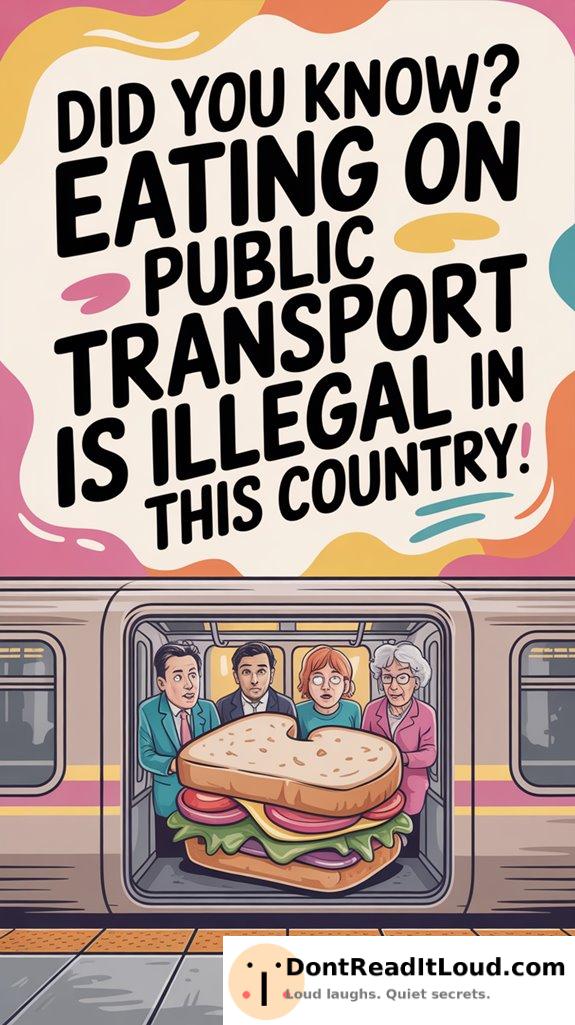 public transport eating illegal