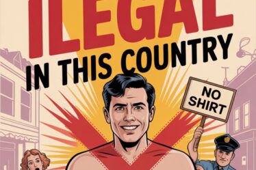 shirtless walking is illegal