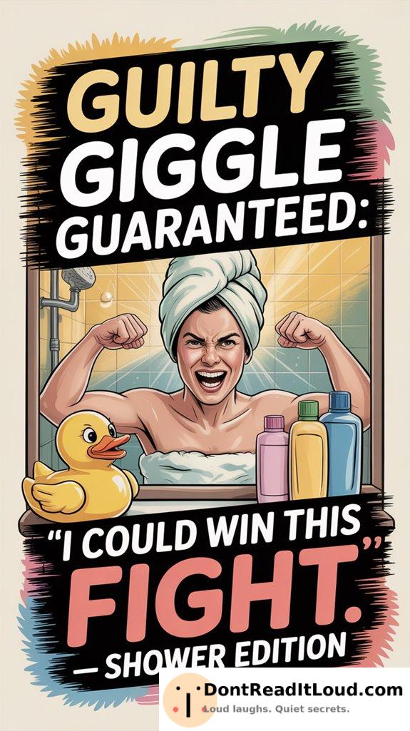 shower fight confidence humor