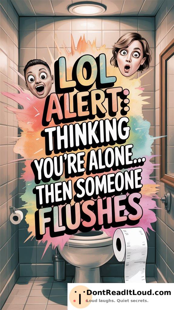 unexpected bathroom flush surprise